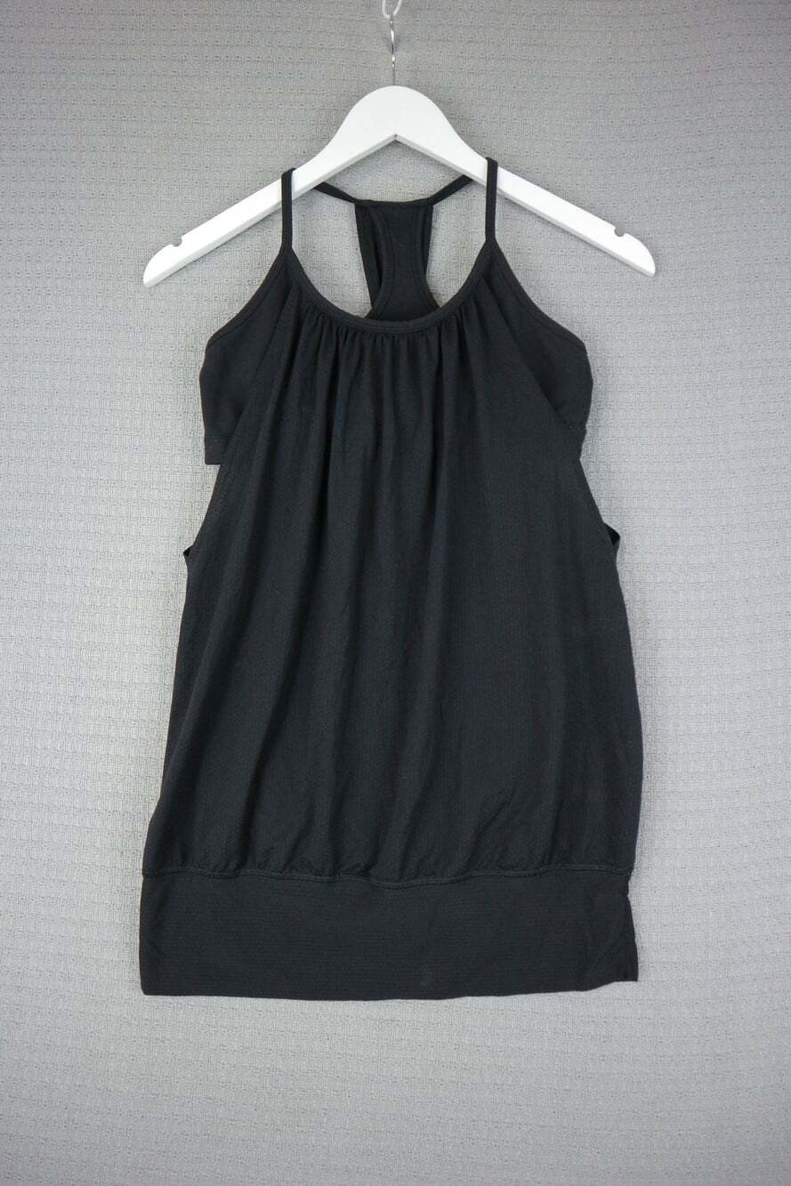 Lululemon Black Built-In Bra Athletic Tank Top Women's Racerback Gym Yoga Active